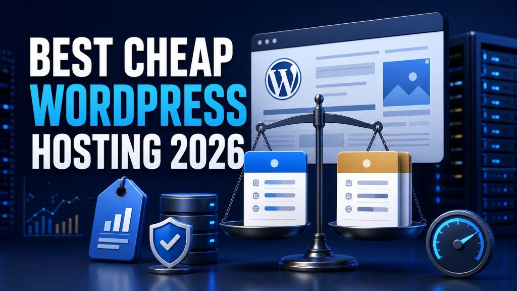 Best cheap WordPress hosting 2026 comparison illustration